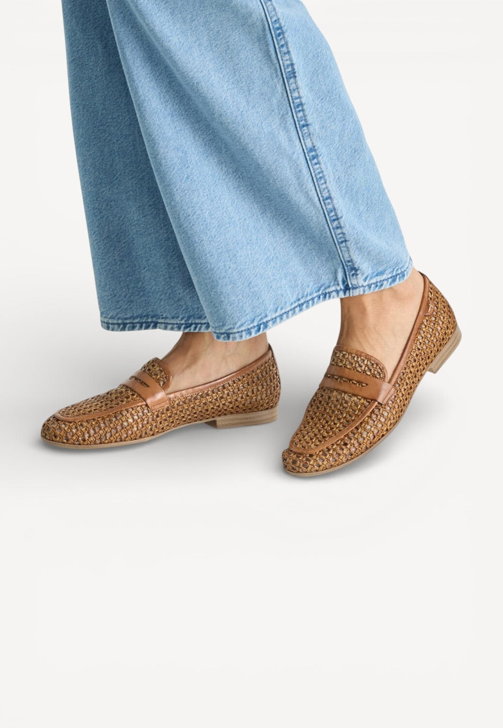 DAMES INSTAPSCHOENEN-Bruin leer