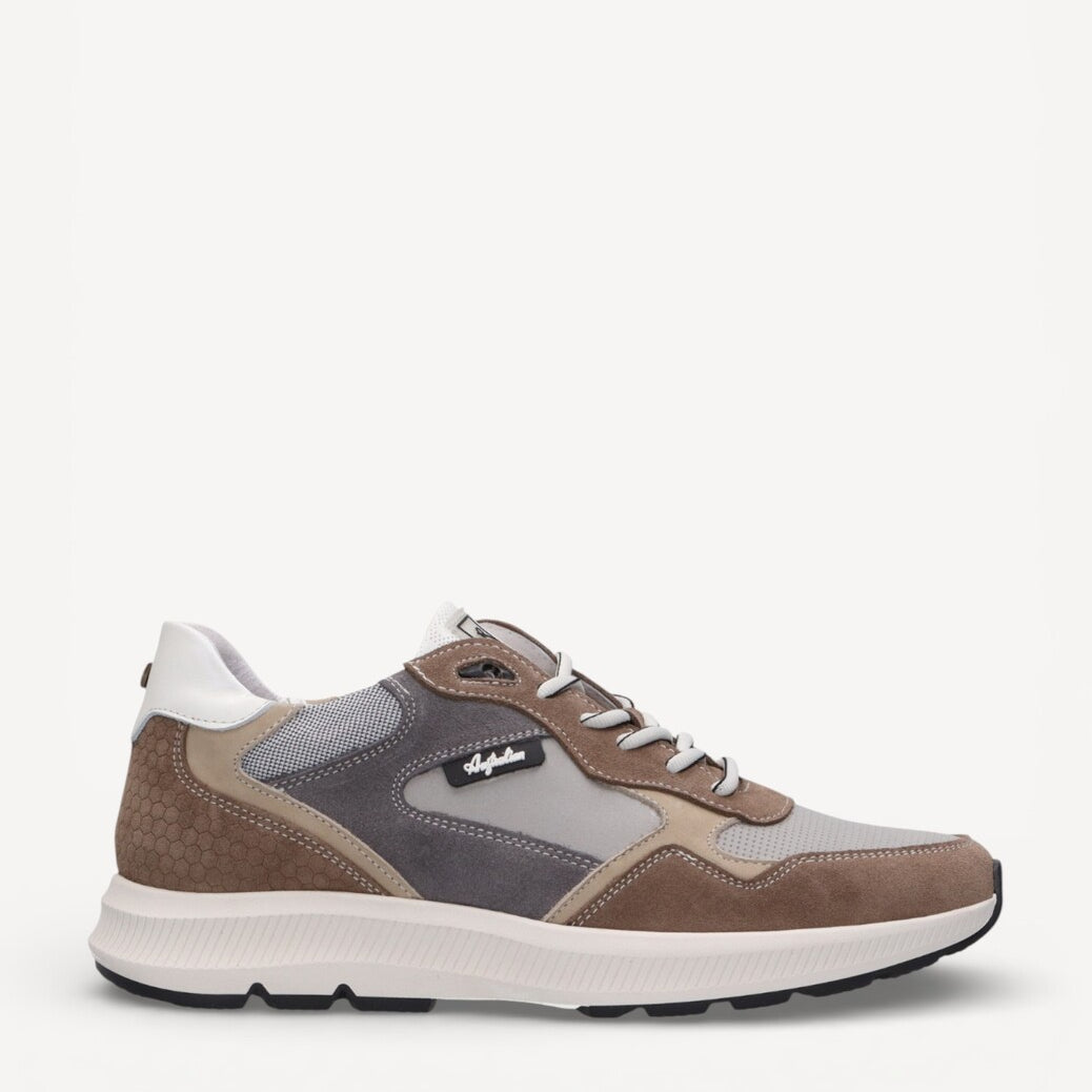 Heren veterschoenen-Beige combi kleur