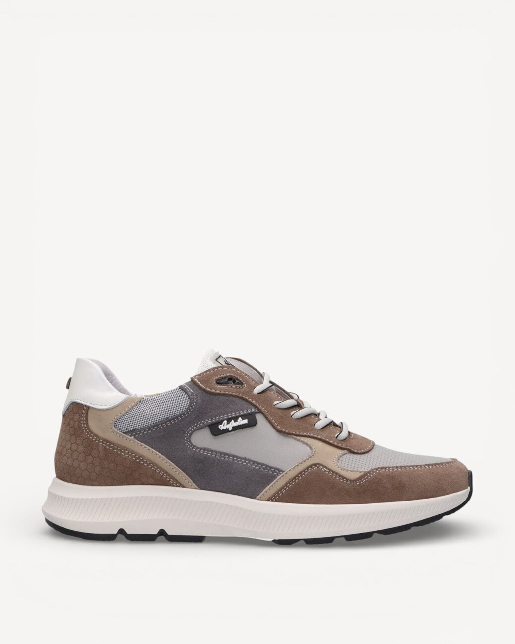 Heren veterschoenen-Beige combi kleur