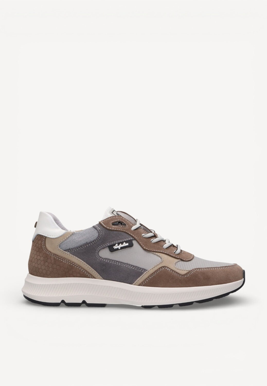 Heren veterschoenen-Beige combi kleur