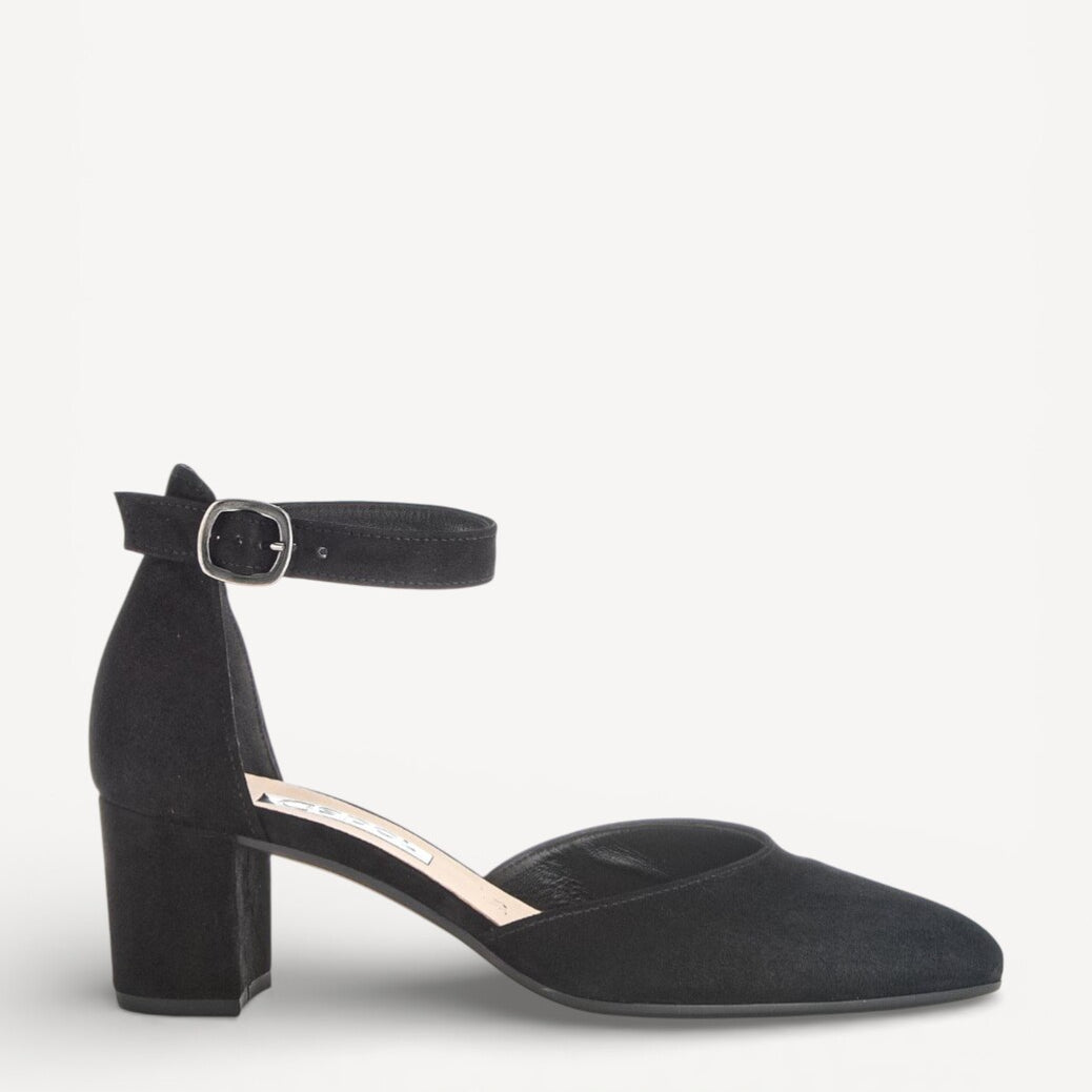 BALLERINAS + PUMPS-Zwart suède