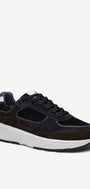 Heren veterschoenen-Zwart combi kleur