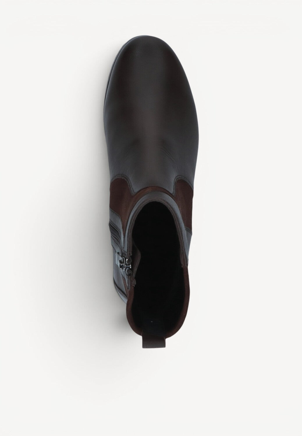 DAMES BOOTS+KORT LAARS-Bruin leer