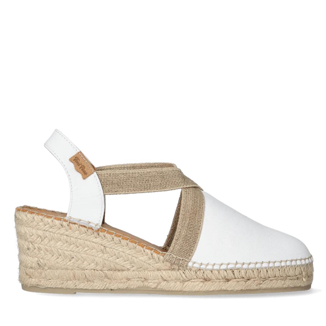 MUIL +SLINGBACK-Wit leer