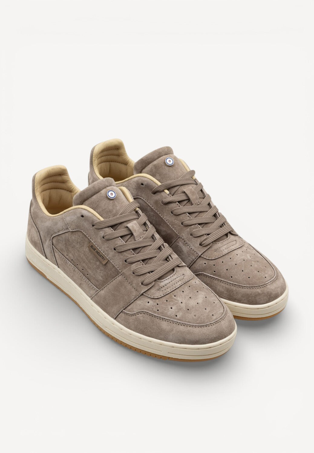 Heren veterschoenen-Beige suède/nubuck
