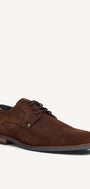 Heren veterschoenen-Bruin suède