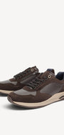 Heren veterschoenen-Bruin combi kleur