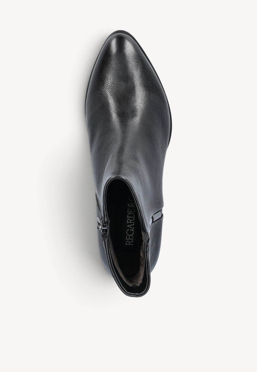 DAMES BOOTS+KORT LAARS-Zwart leer