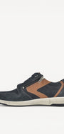 Heren veterschoenen-Blauw suède/nubuck