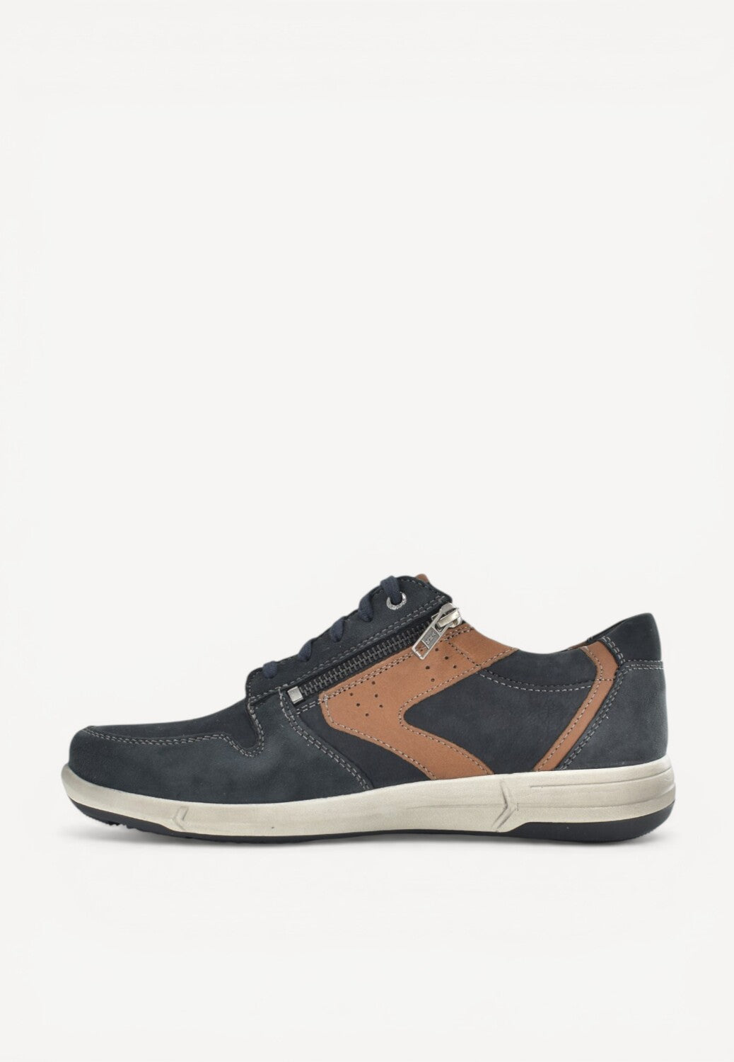 Heren veterschoenen-Blauw suède/nubuck