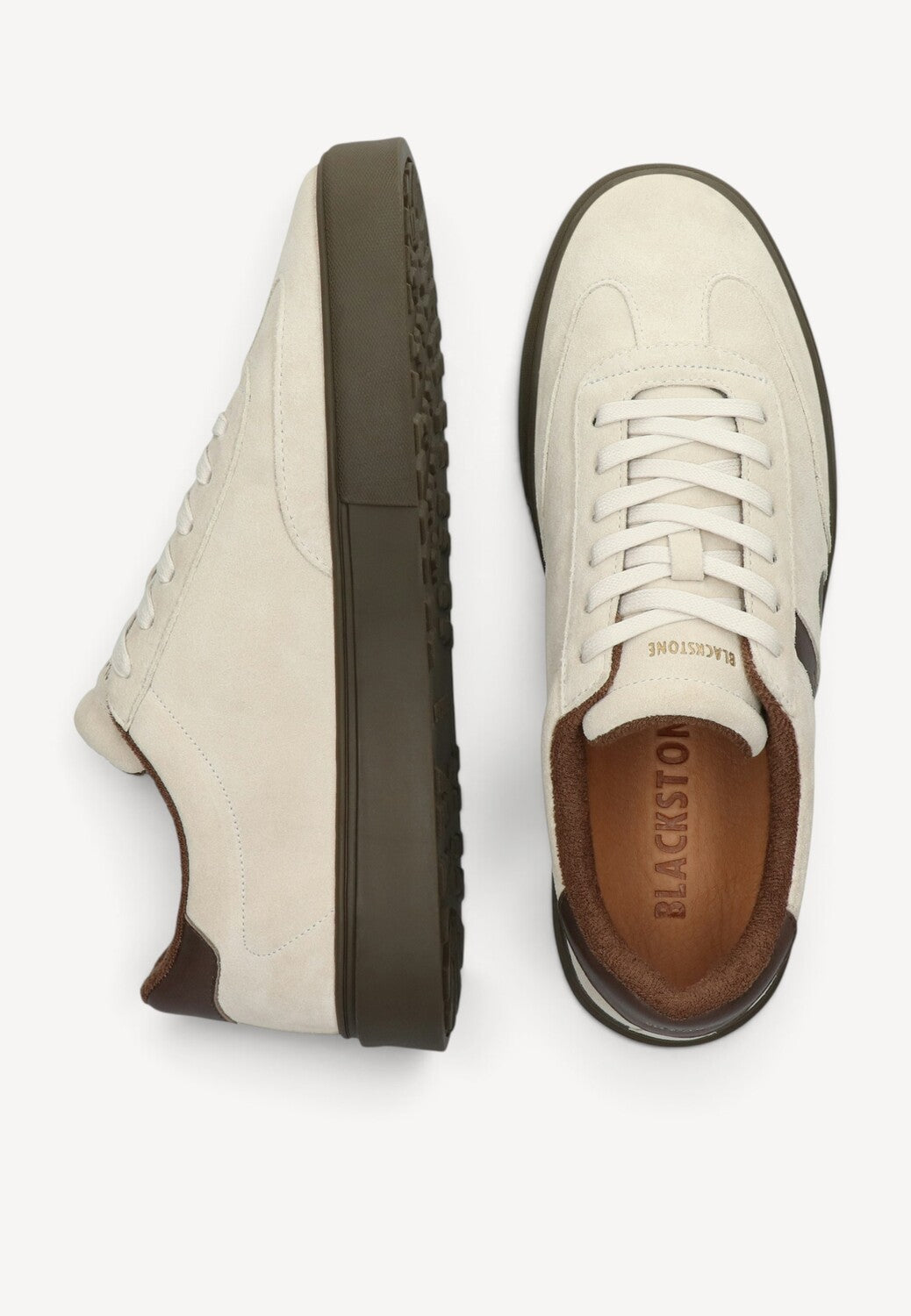 Heren veterschoenen-Beige suède/nubuck