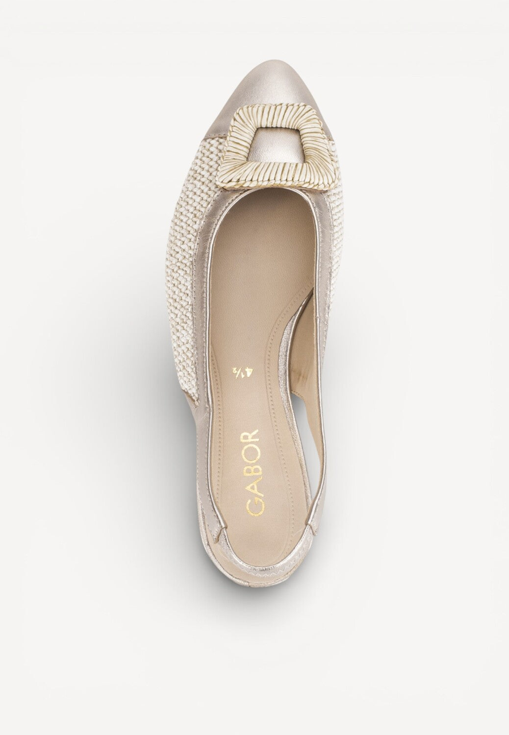 MUIL +SLINGBACK-Goud combi kleur