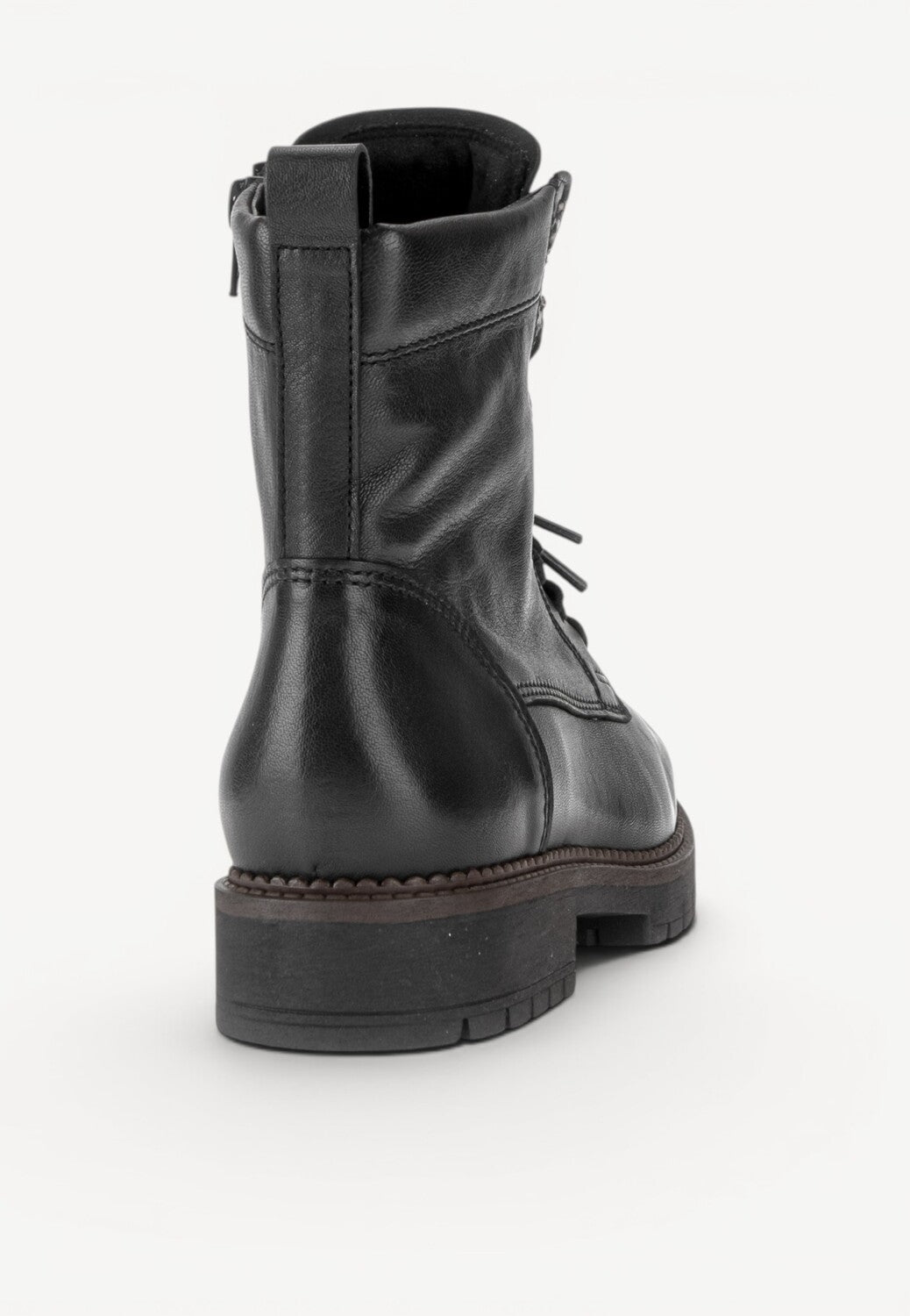 DAMES BOOTS+KORT LAARS-Zwart leer