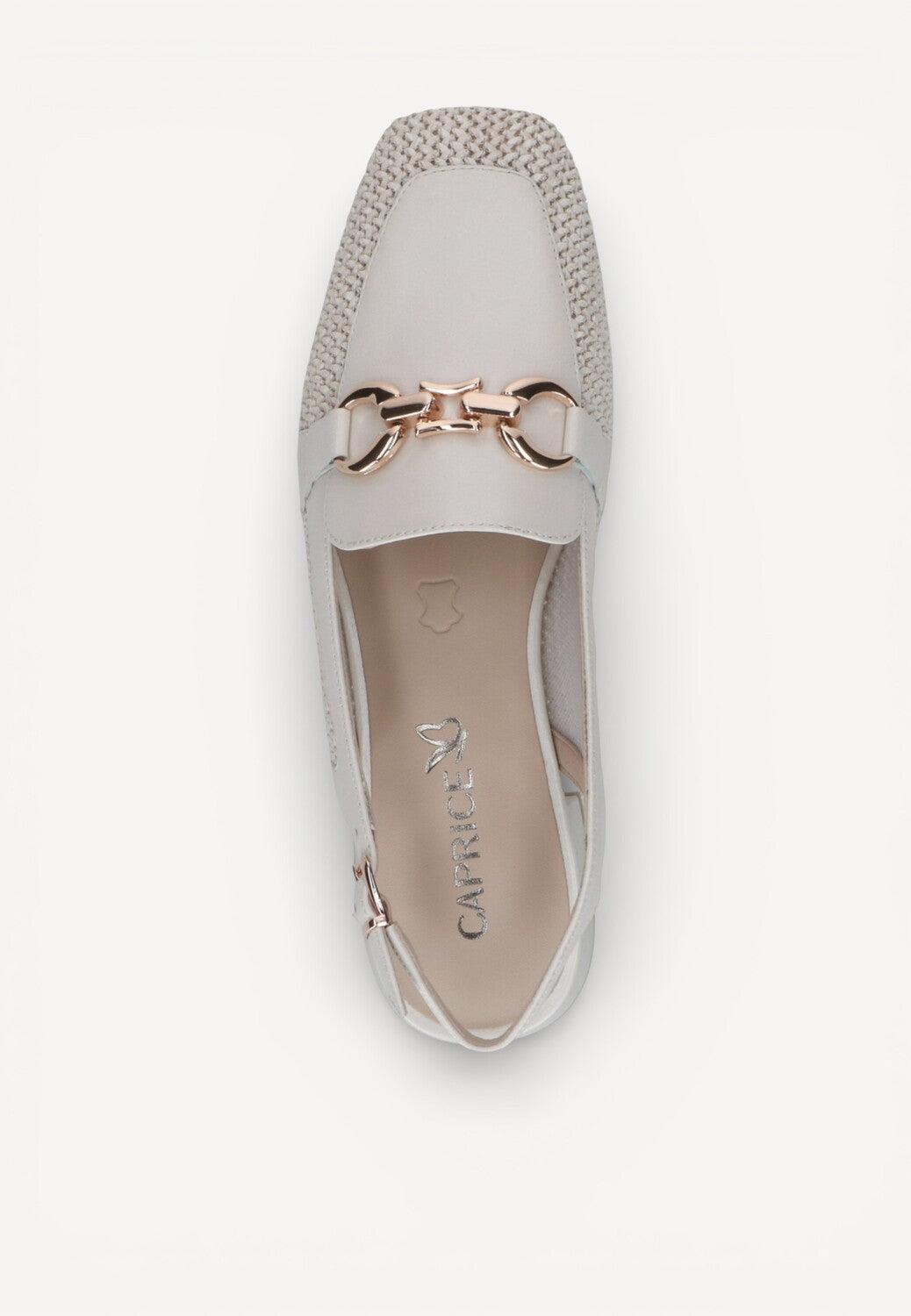 MUIL +SLINGBACK-Beige leer