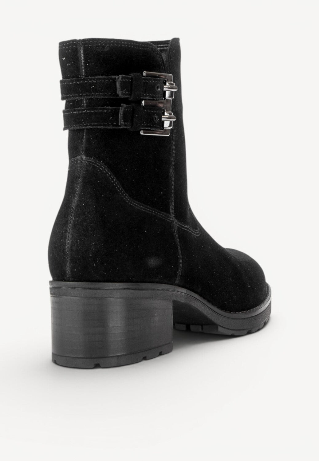 DAMES BOOTS+KORT LAARS-Zwart suède
