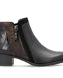 DAMES BOOTS+KORT LAARS-Zwart leer