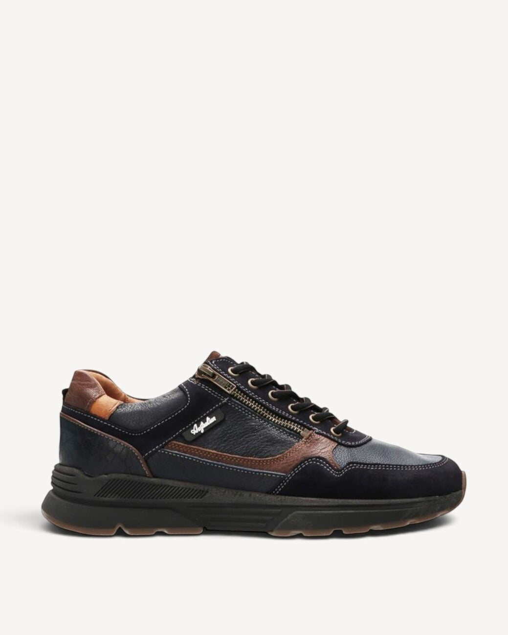 Heren veterschoenen-Blauw suède/nubuck