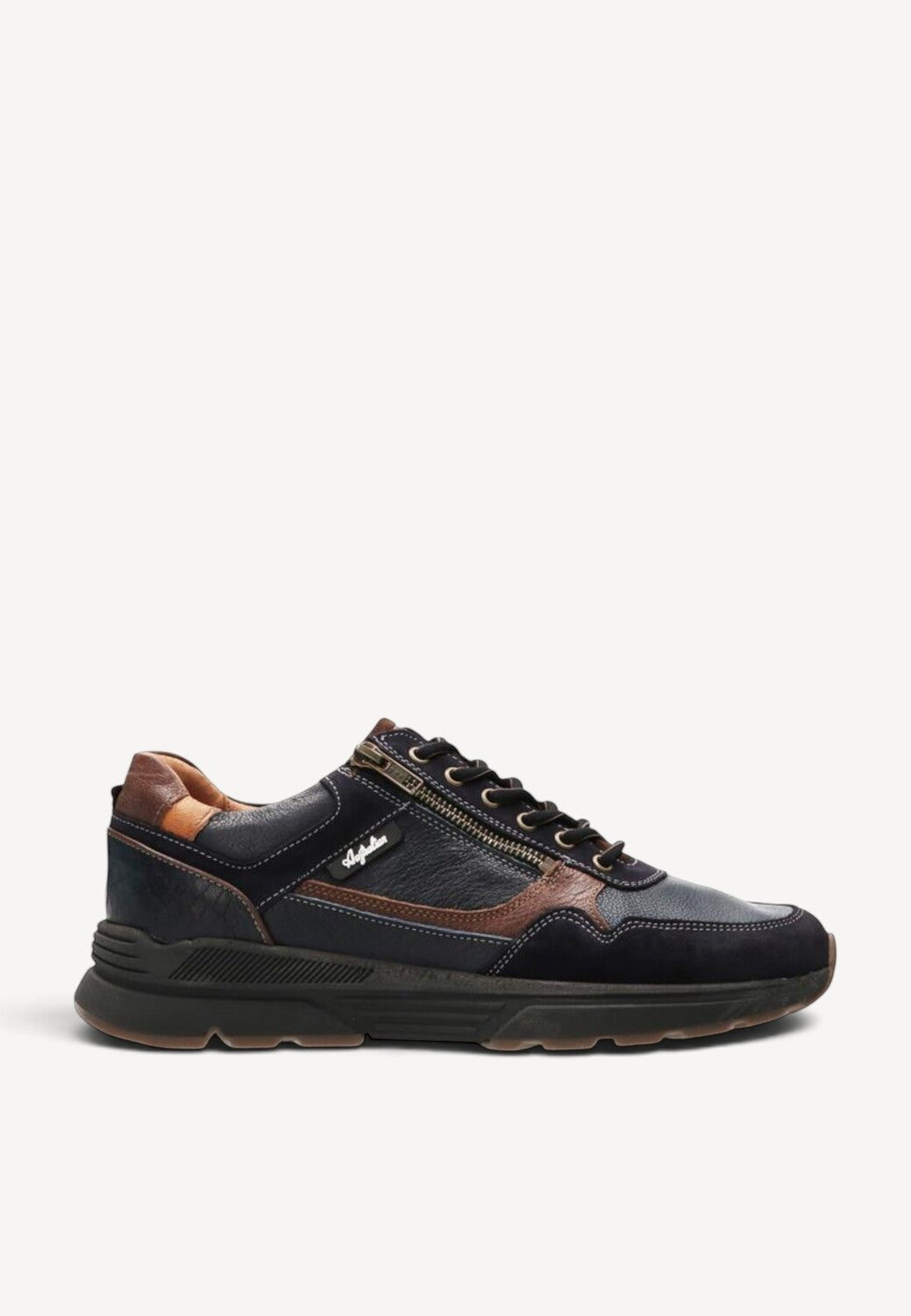 Heren veterschoenen-Blauw suède/nubuck