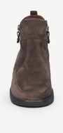 DAMES BOOTS+KORT LAARS-Bruin suède