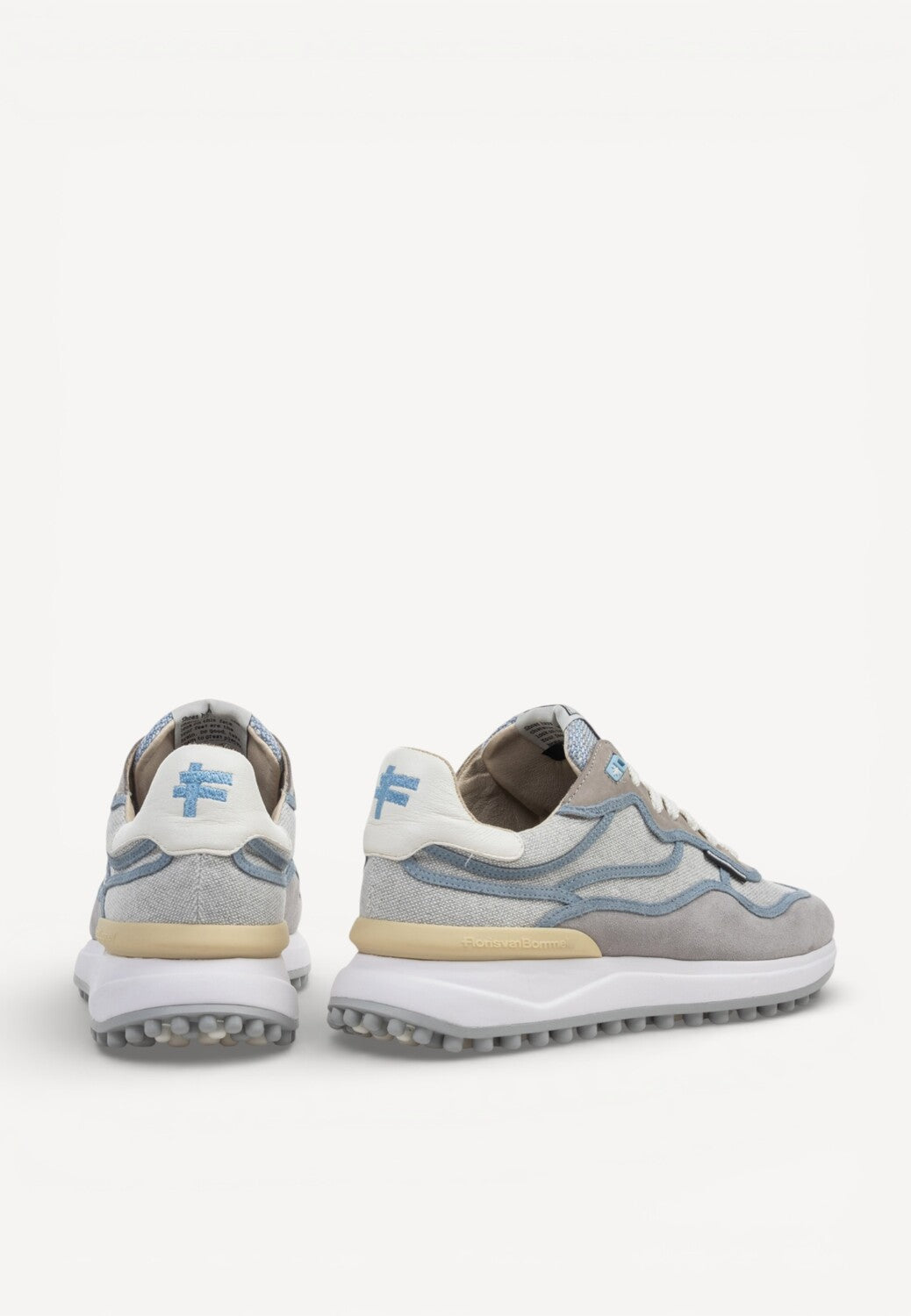 Heren veterschoenen-Grijs combi kleur