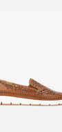 DAMES INSTAPSCHOENEN-Bruin leer