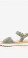 DAMES OPEN SCHOENEN-Groen suède/nubuck