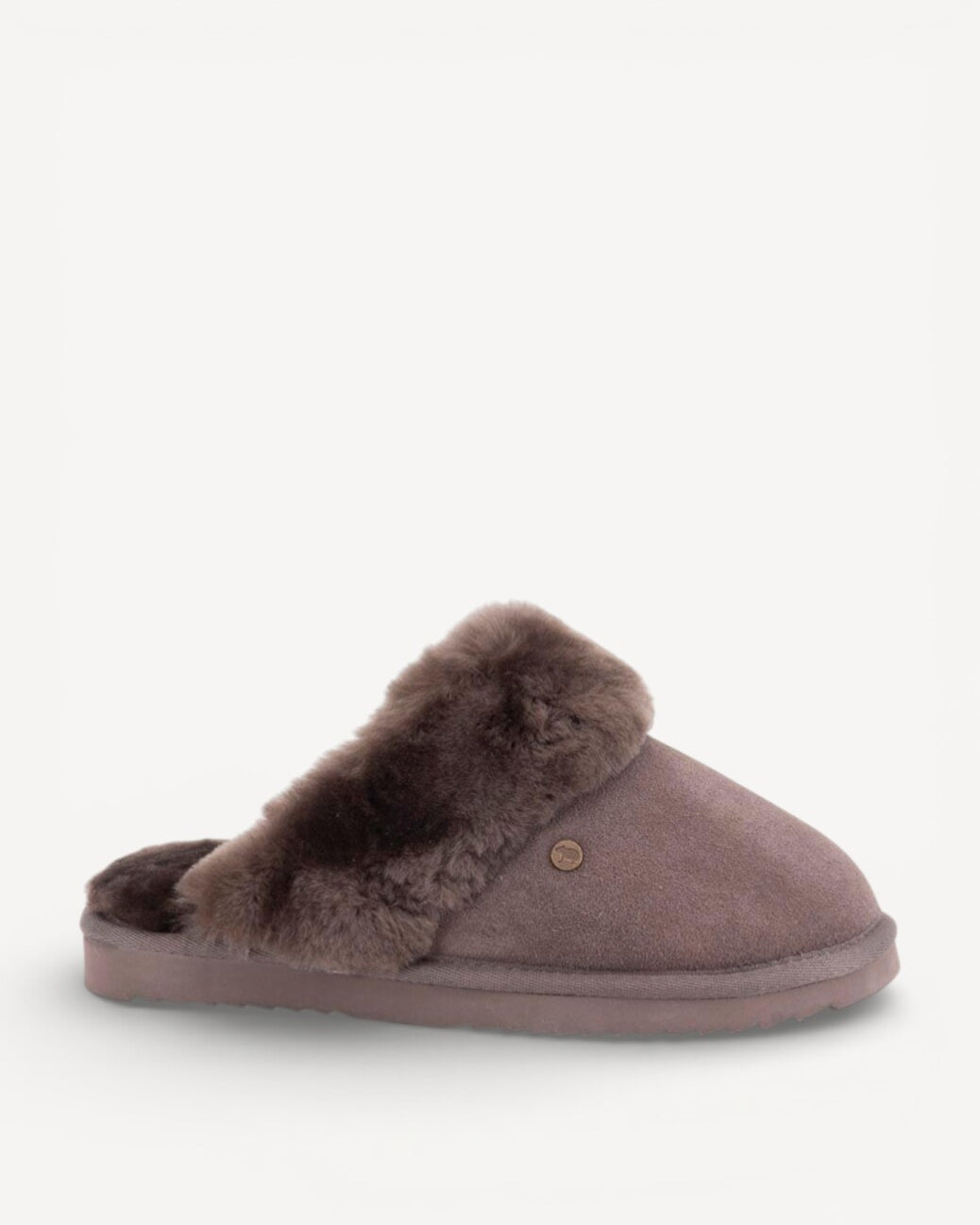 Dames muil pantoffels-Grijs suède