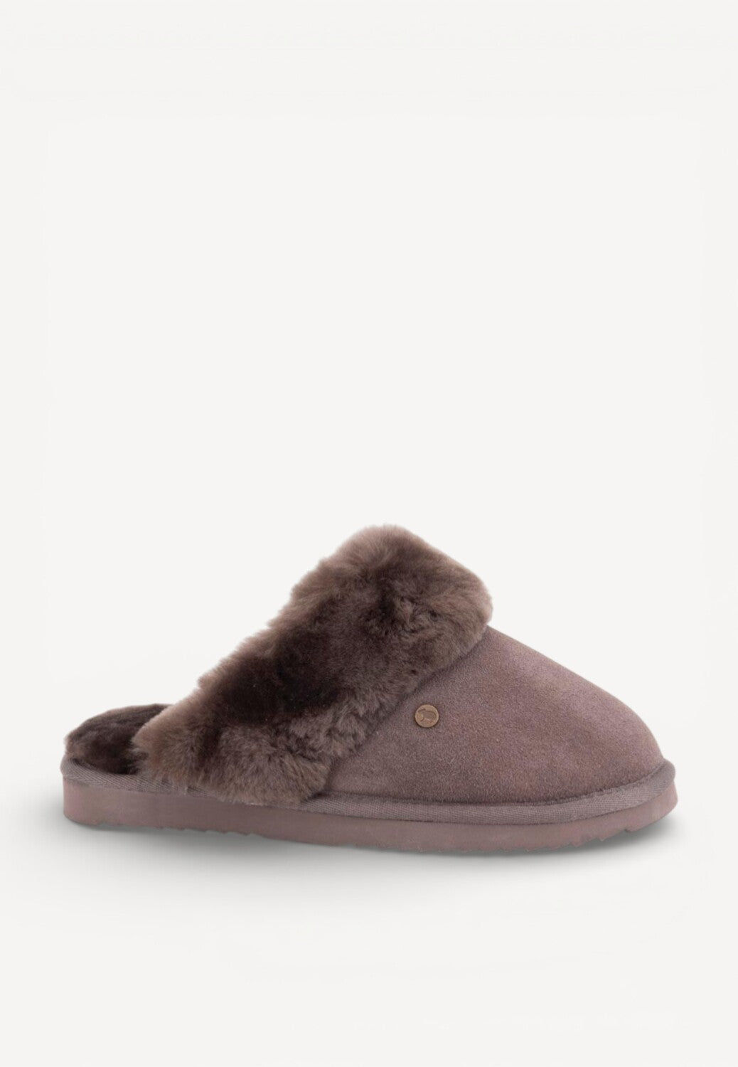 Dames muil pantoffels-Grijs suède