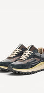 Heren veterschoenen-Blauw combi kleur