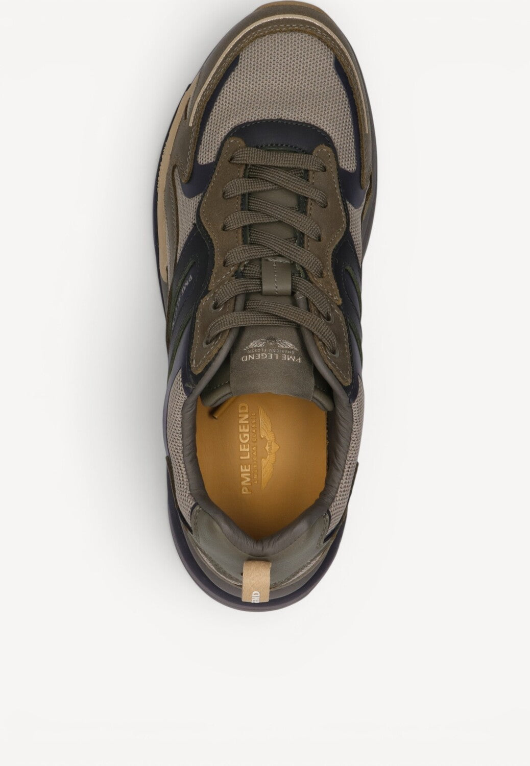 Heren veterschoenen-Bruin combi kleur