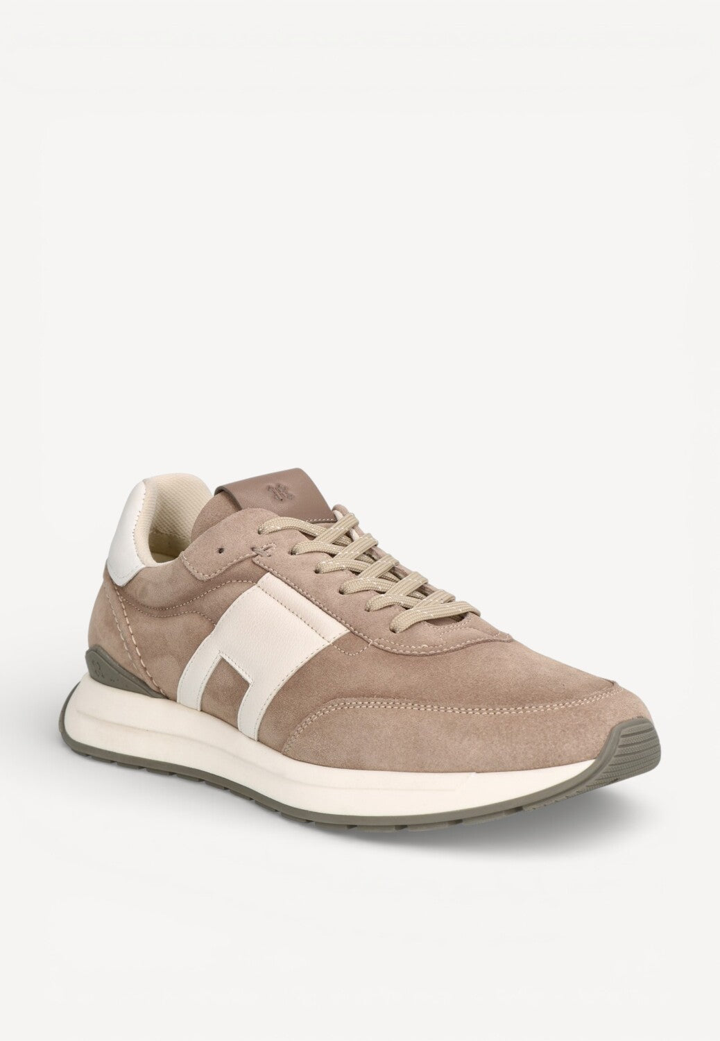 Heren veterschoenen-Beige combi kleur