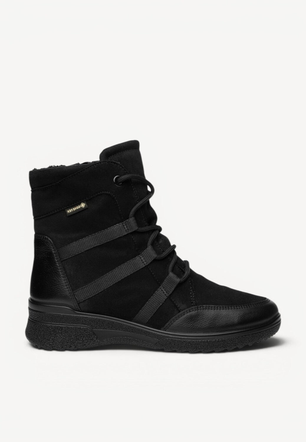 DAMES BOOTS+KORT LAARS-Zwart suède