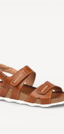 DAMES OPEN SCHOENEN-Bruin leer
