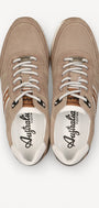 Heren veterschoenen-Beige suède/nubuck