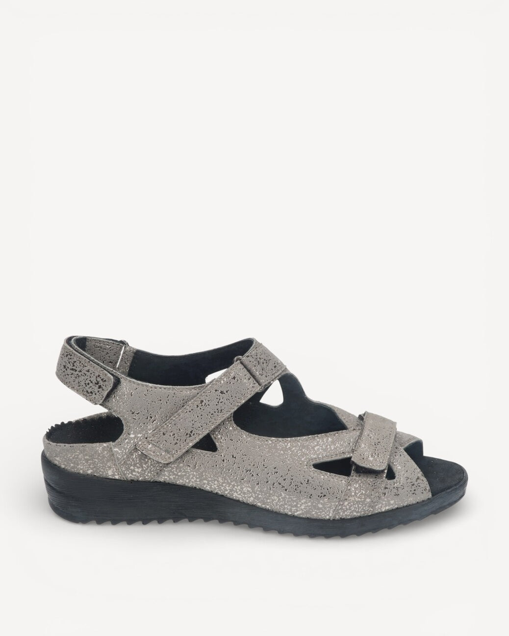 DAMES OPEN SCHOENEN-Zilver suède/nubuck