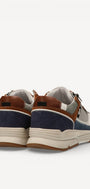 Heren veterschoenen-Blauw combi kleur