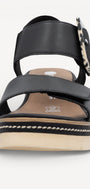 DAMES OPEN SCHOENEN-Zwart leer