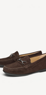 DAMES INSTAPSCHOENEN-Bruin suède