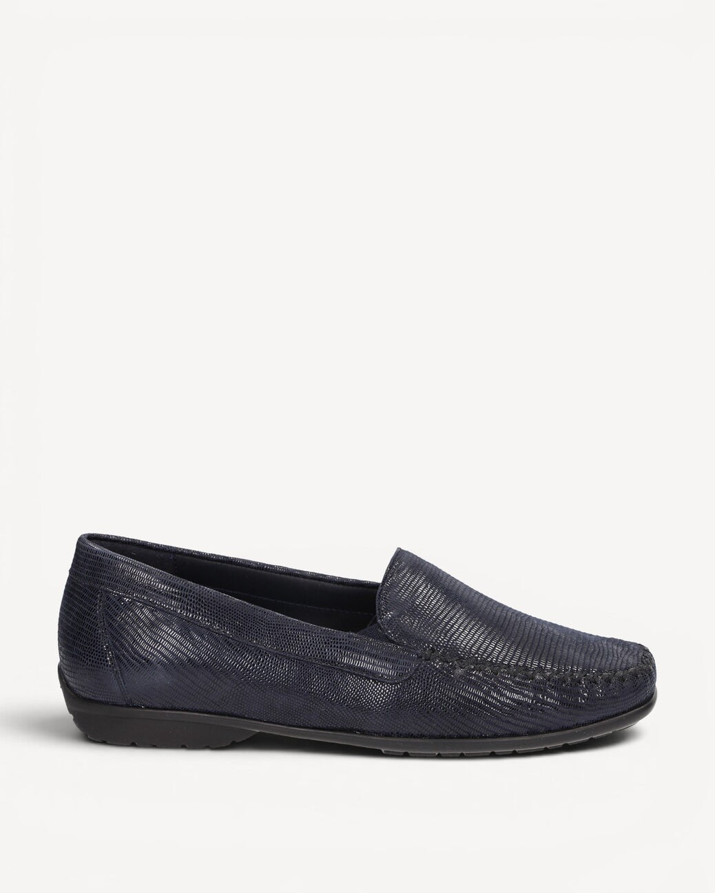DAMES INSTAPSCHOENEN-Blauw leer