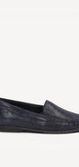 DAMES INSTAPSCHOENEN-Blauw leer