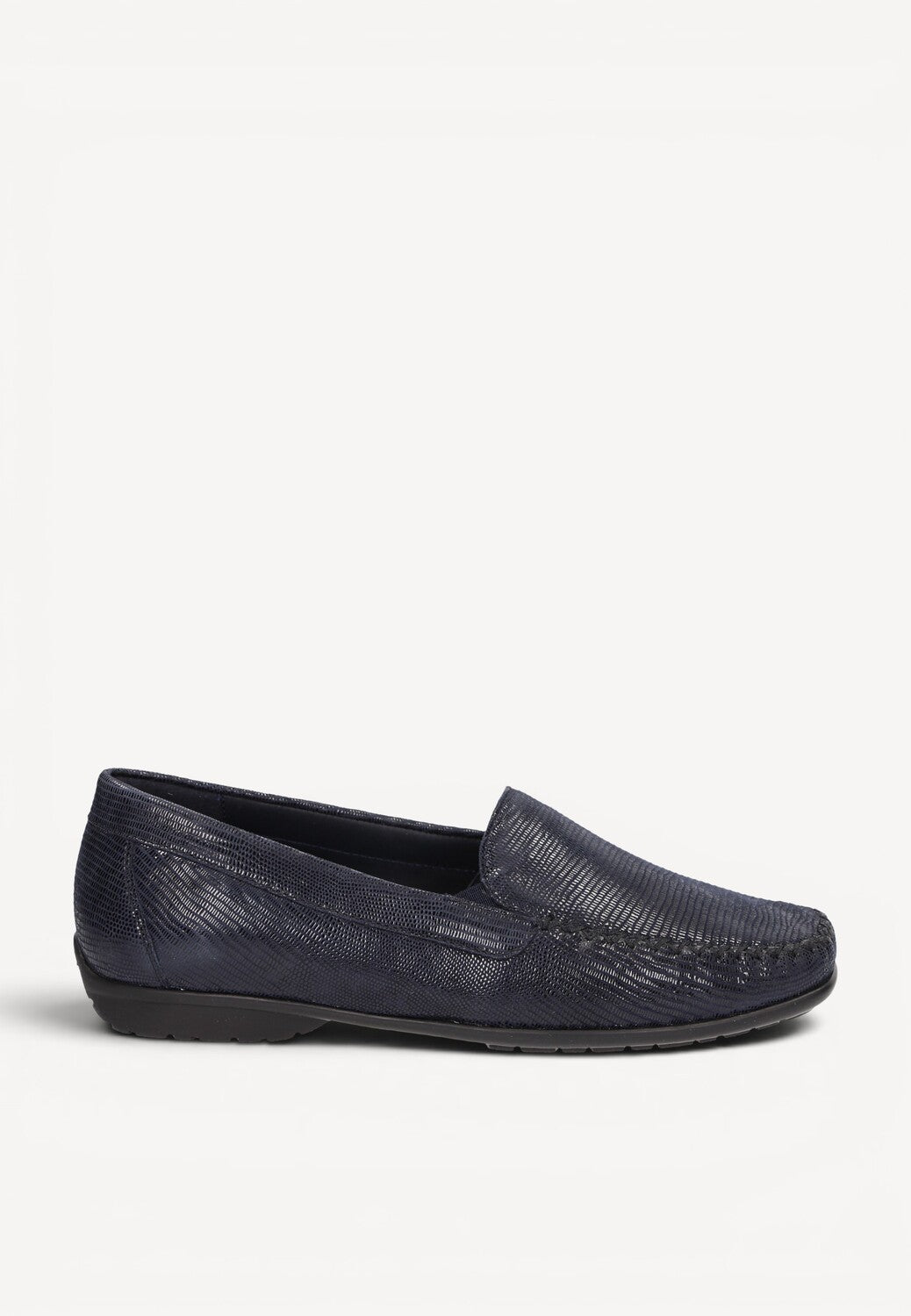 DAMES INSTAPSCHOENEN-Blauw leer