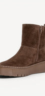 DAMES BOOTS+KORT LAARS-Bruin suède