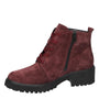 DAMES BOOTS+KORT LAARS-Rood suède/nubuck