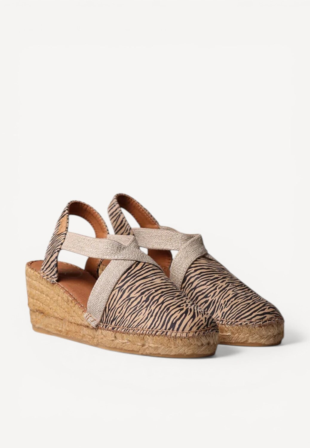 MUIL +SLINGBACK-Beige combi kleur