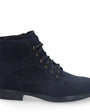 DAMES BOOTS+KORT LAARS-Blauw suède/nubuck