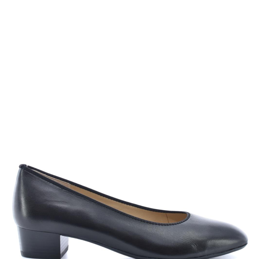 BALLERINAS + PUMPS-Zwart leer