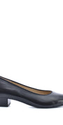 BALLERINAS + PUMPS-Zwart leer
