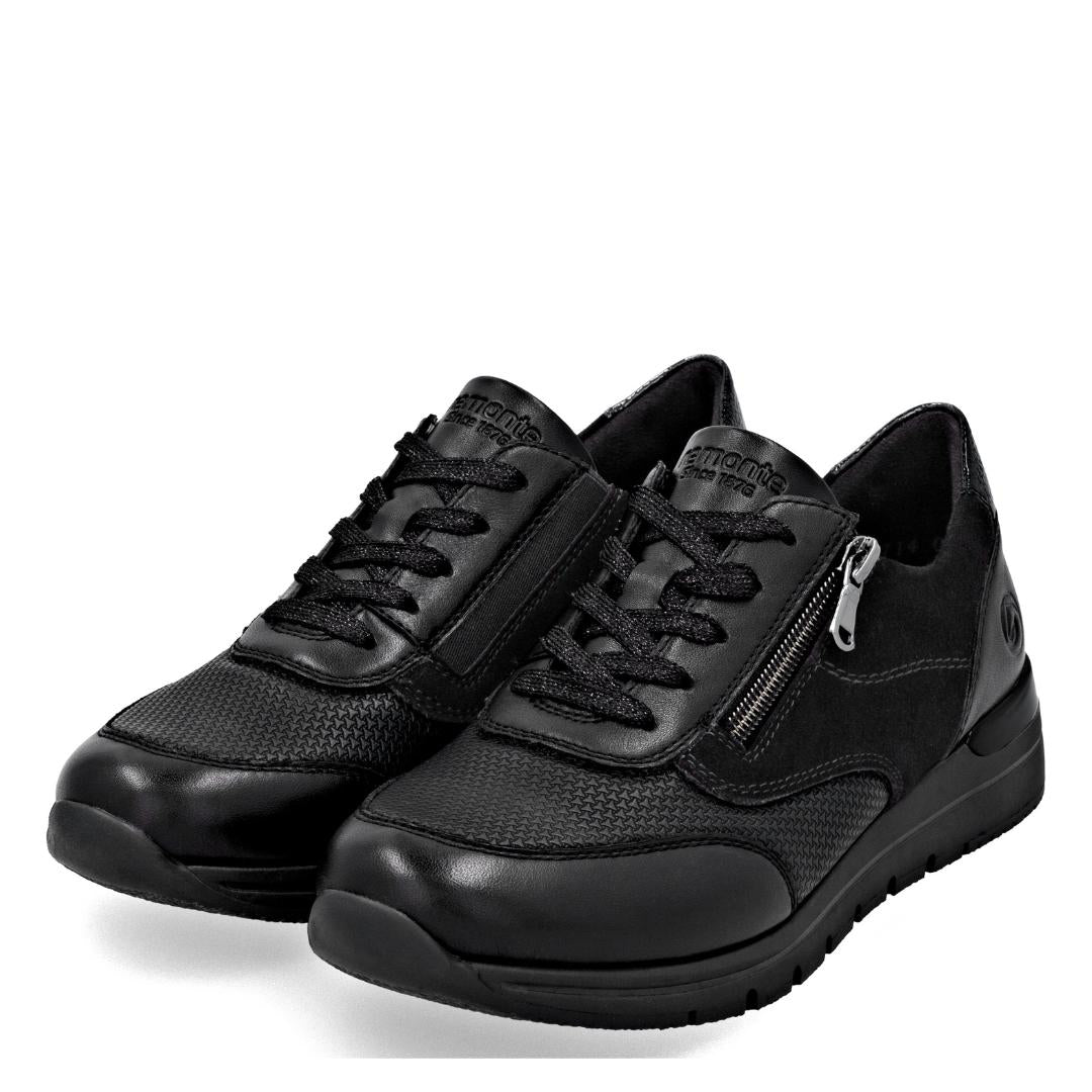 DAMES SPORTIEVE VETERSCHO-Zwart leer