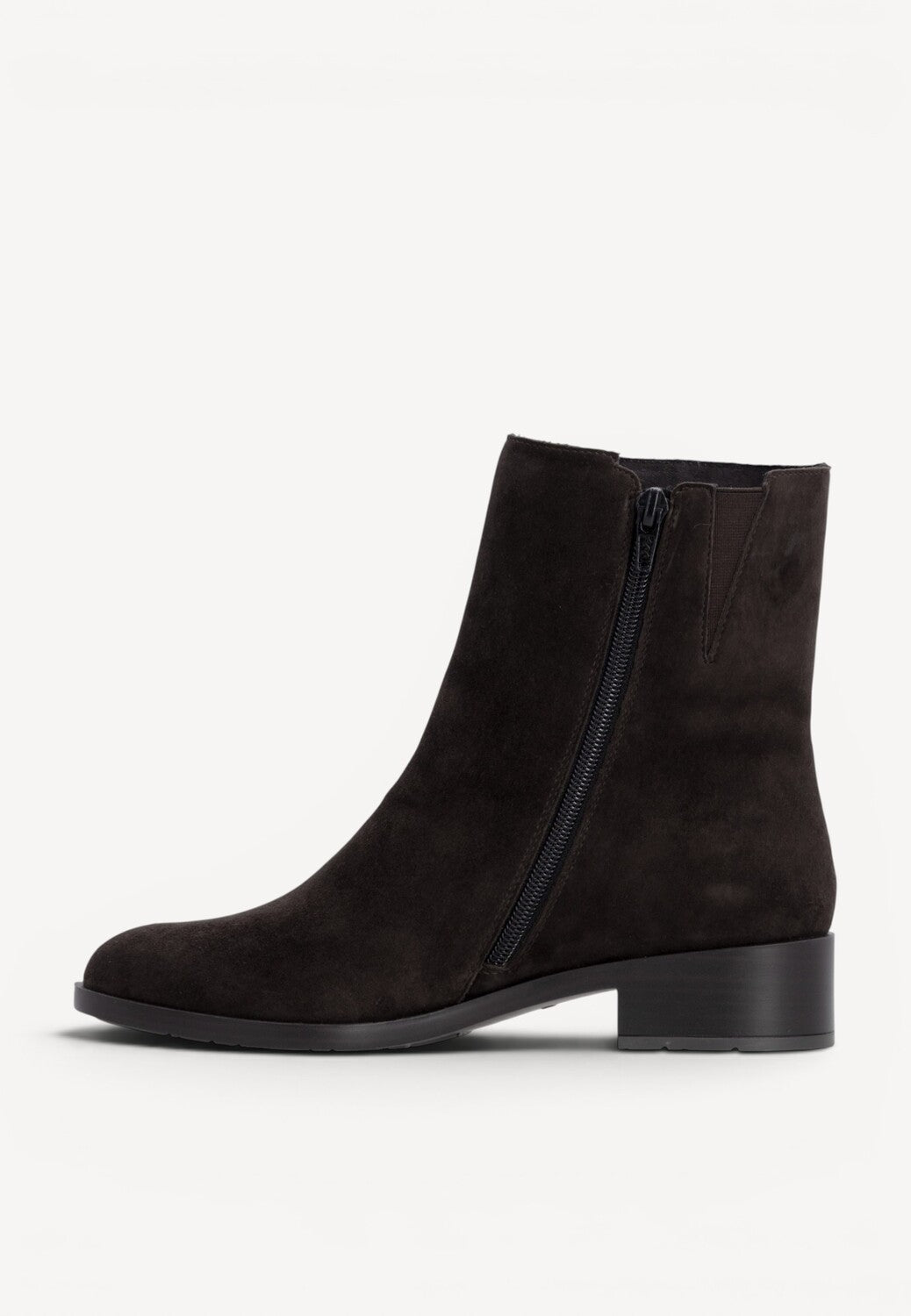 DAMES BOOTS+KORT LAARS-Zwart suède
