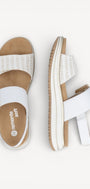 DAMES OPEN SCHOENEN-Wit combi kleur